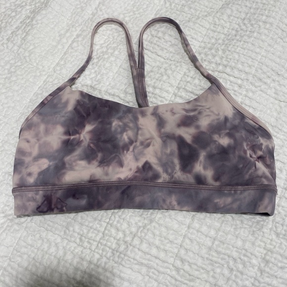 Lululemon diamond dye flow y Nulu bra size 8 purple - Picture 3 of 8